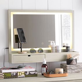 Open Box:   Get-Ready Wood Vanity Mirror with Storage