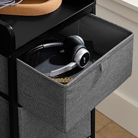 Tall Plug-In Rolling Cart with AC Plug and USB A/C (35&quot;)