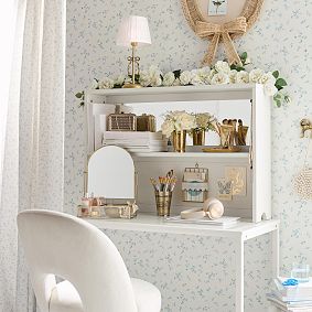 Andi Glass And Gold Vanity Mirror With Storage (10&quot;x10&quot;)