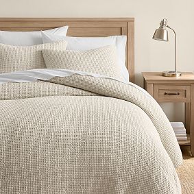 Washed Waffle Weave Duvet Cover