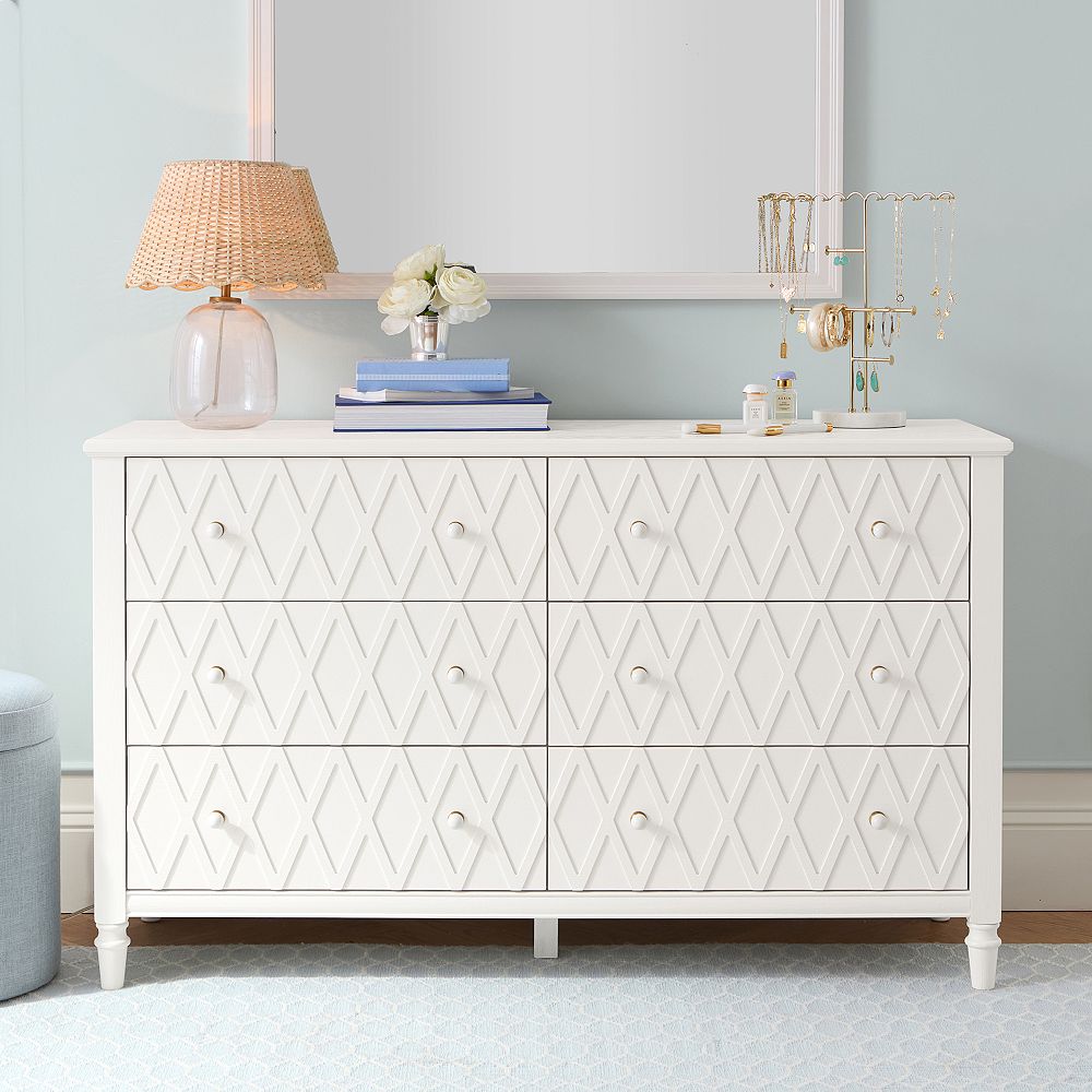 AERIN Lattice 6-Drawer Dresser (56w x 19d&quot;)