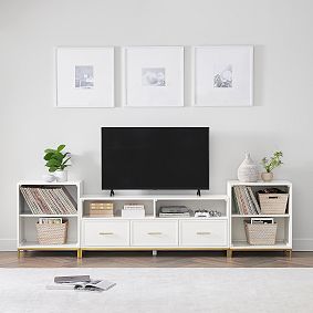 Blaire Media Console with Cubbies (110&quot;)