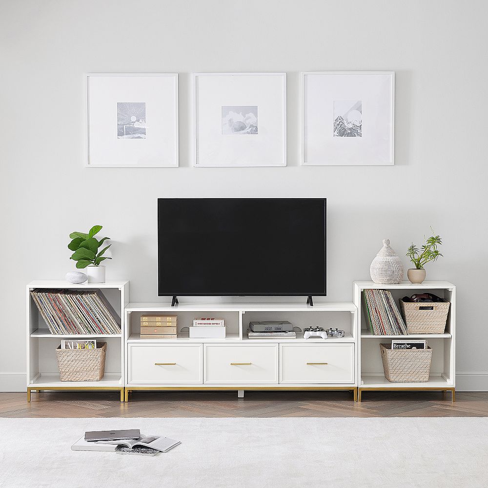Blaire Media Console with Cubbies (110&quot;)