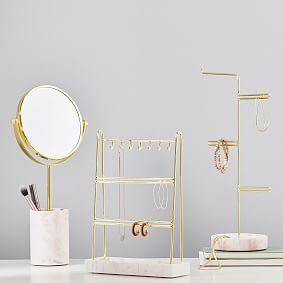 Blush Marble Vanity Mirror