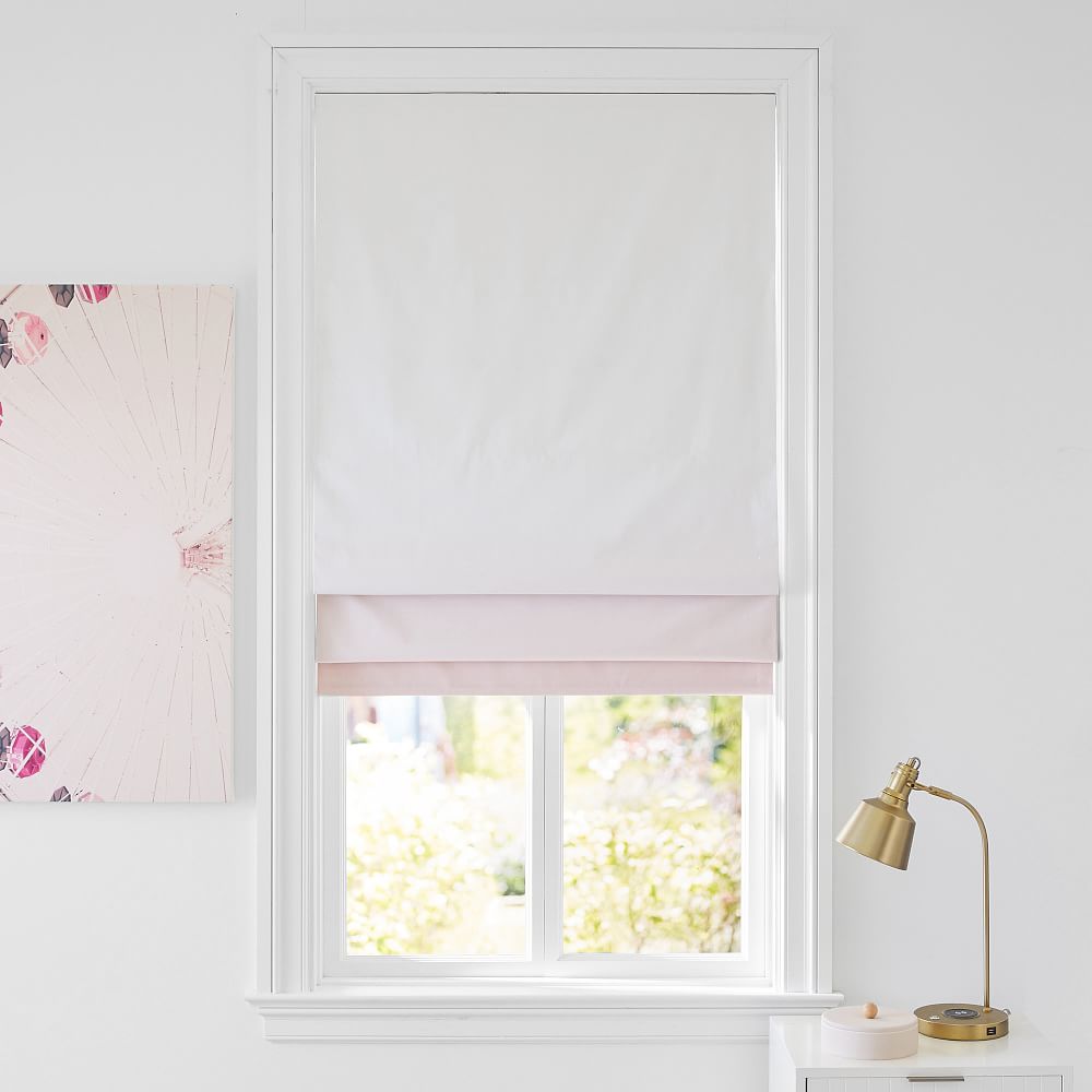 Blush Ombre Printed Roman Shade