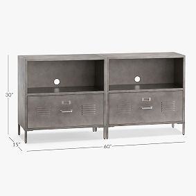Locker 1-Drawer Bookcase, Set of 2 (60&quot;)