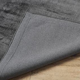 Open Box: Solid Viscose Rug - Vintage Ebony