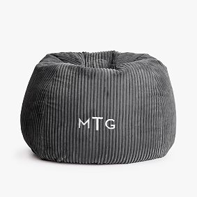 Charcoal Chamois Bean Bag Chair Slipcover Only