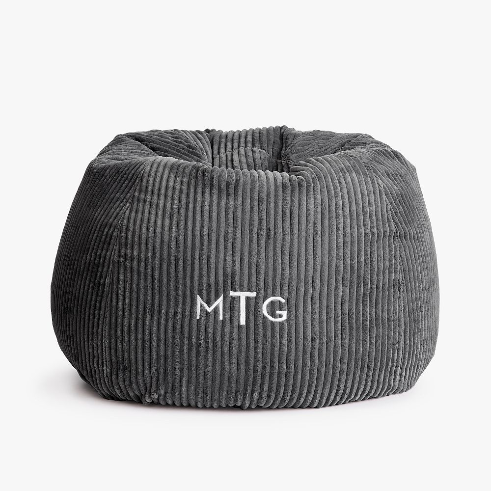 Charcoal Chamois Bean Bag Chair Slipcover Only