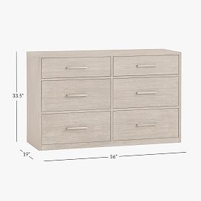 Cleary 6-Drawer Wide Dresser (56w x 19d&quot;)