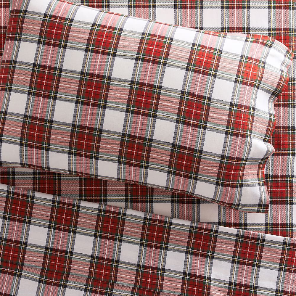 Morgan Plaid Organic Flannel Sheet Set