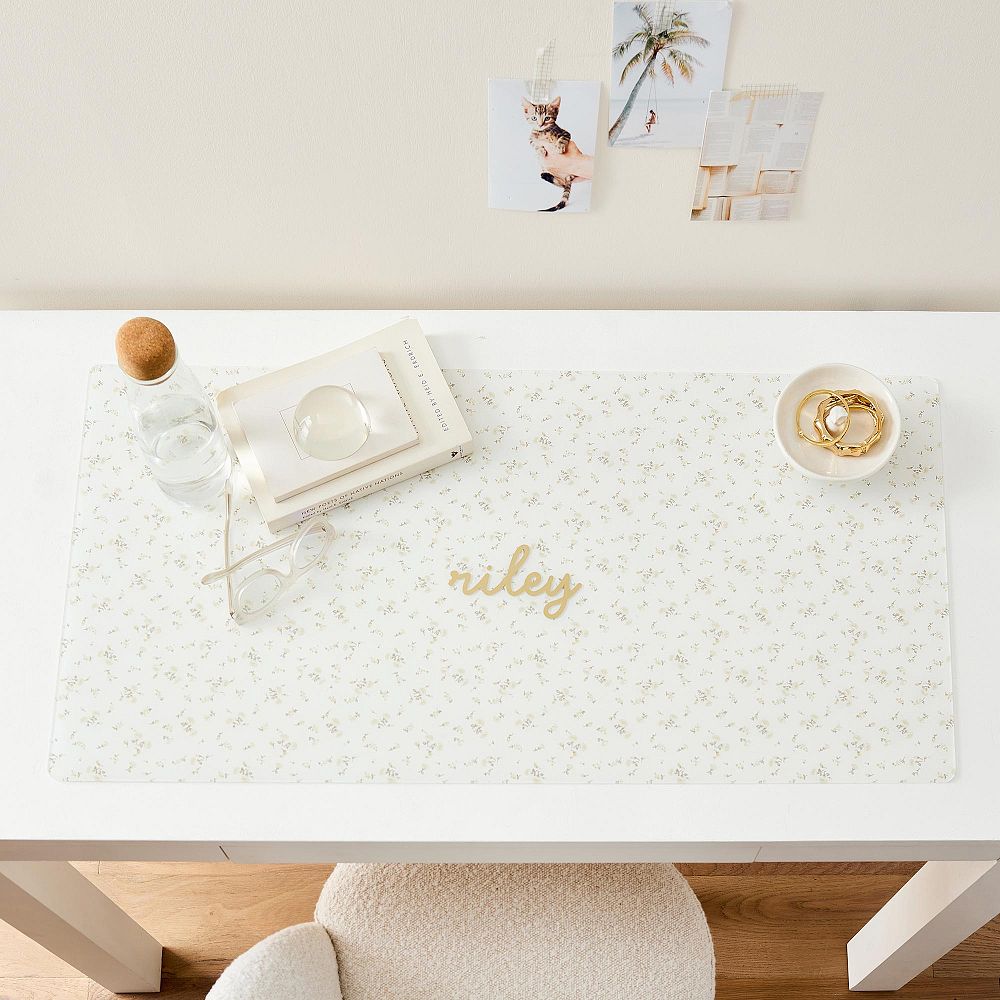 Personalized Hard Acrylic LoveShackFancy Desk Mat (36&quot;x18&quot;)