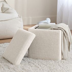 Simple Square Storage Ottoman