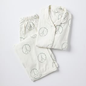 Peace on Earth Organic Flannel Pajama Set