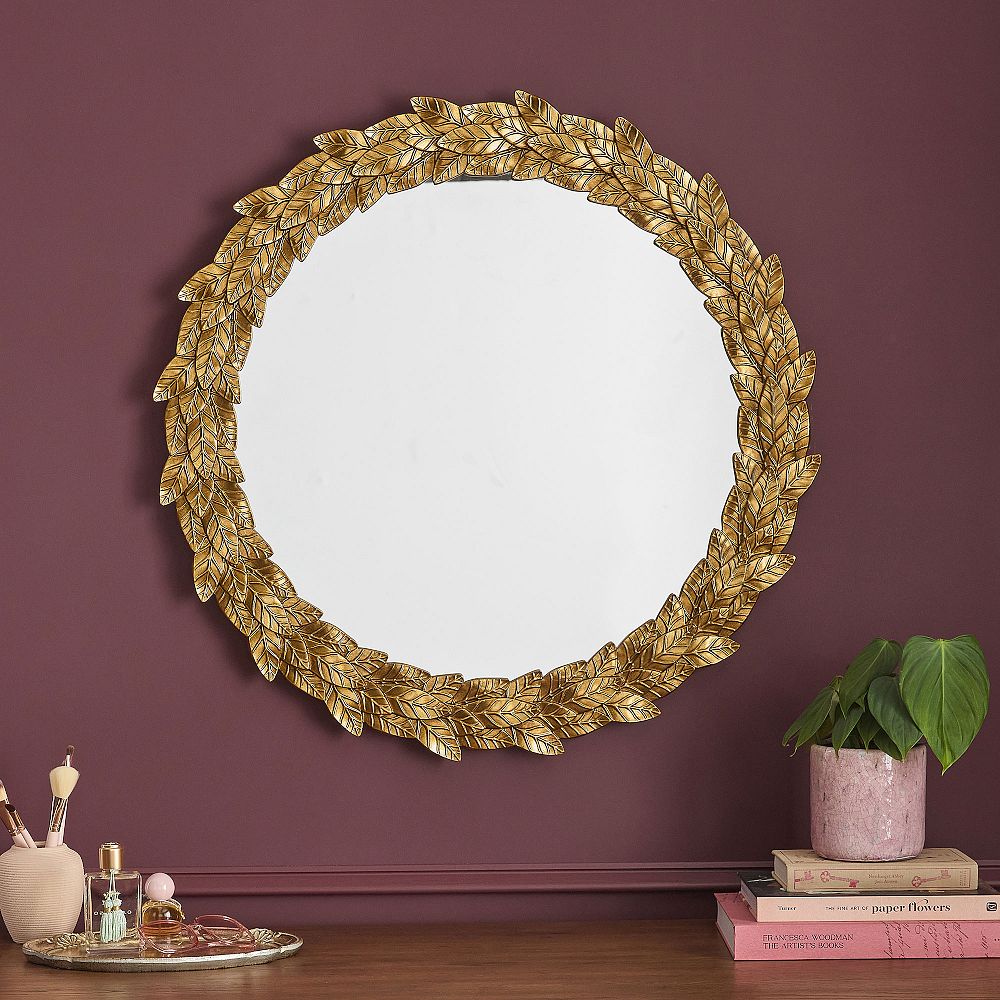 Chris Loves Julia Antique Gold Mirror (30&quot;)