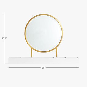 Blaire Mirror Vanity Desk Hutch