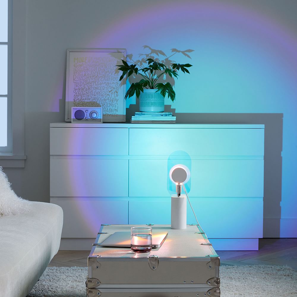 Multicolored White Table Lamp