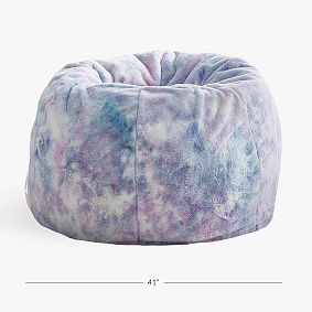Tie-Dye Faux Fur Bean Bag Chair