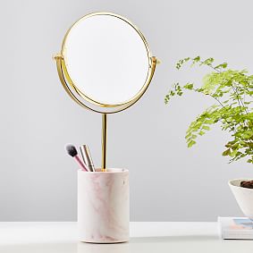 Blush Marble Vanity Mirror