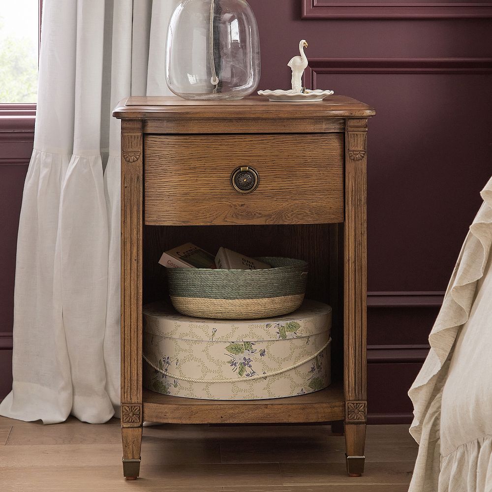 Chris Loves Julia Aged Oak Nightstand (18&quot;)