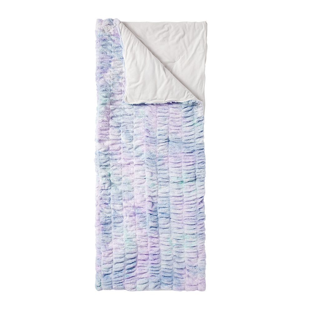 Tie-Dye Ruched Faux-Fur Sleeping Bag