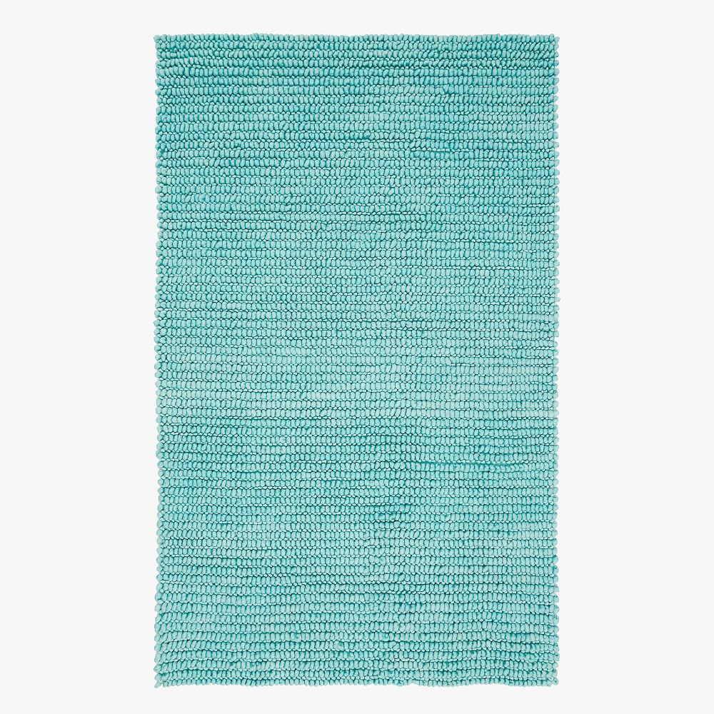 Textured Wool Rug - Pale Seafoam