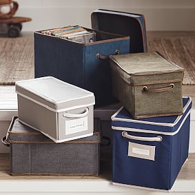 Northfield Canvas Bins, Charcoal