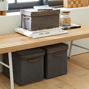 Northfield Canvas Bins, Charcoal