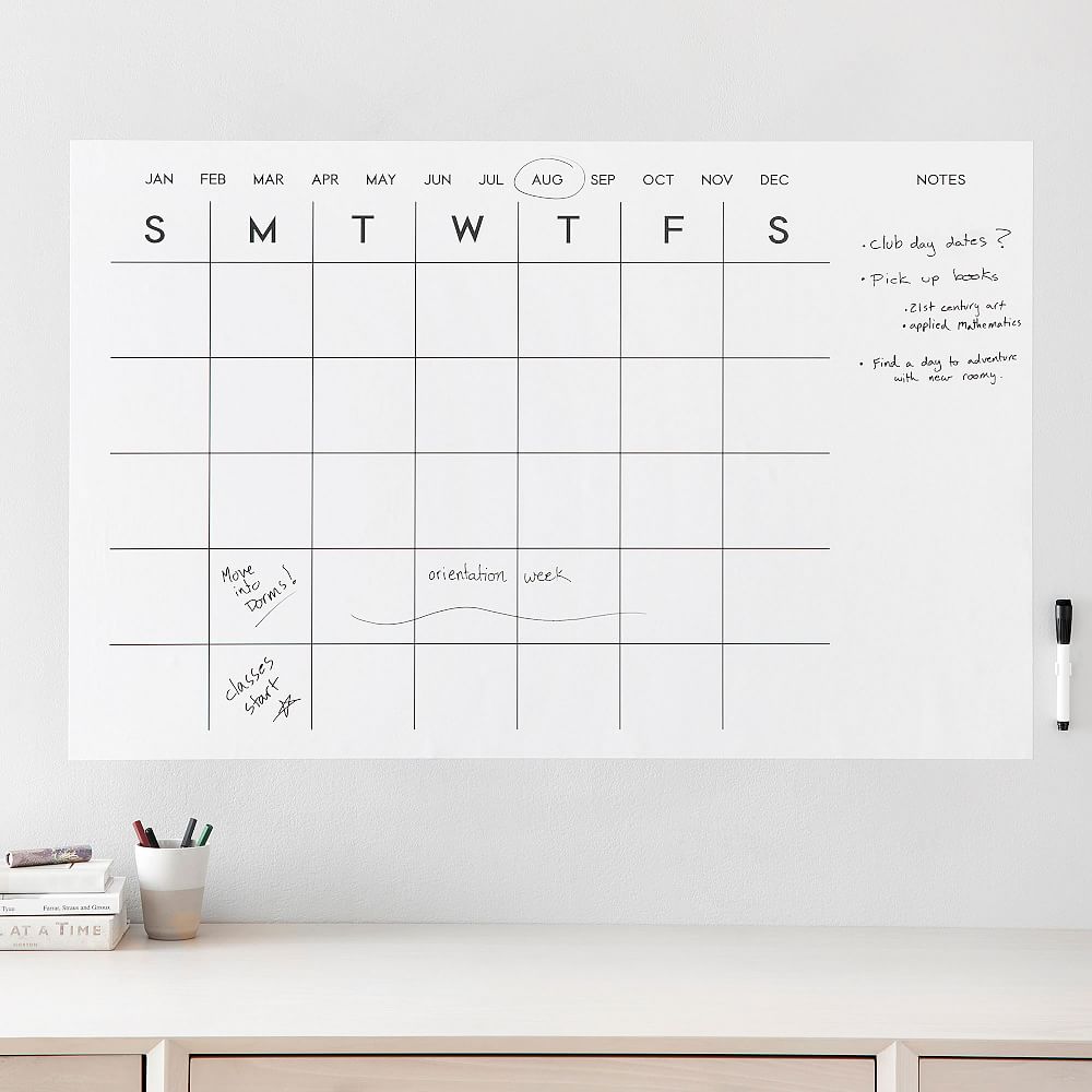 Dry Erase Calendar Decals