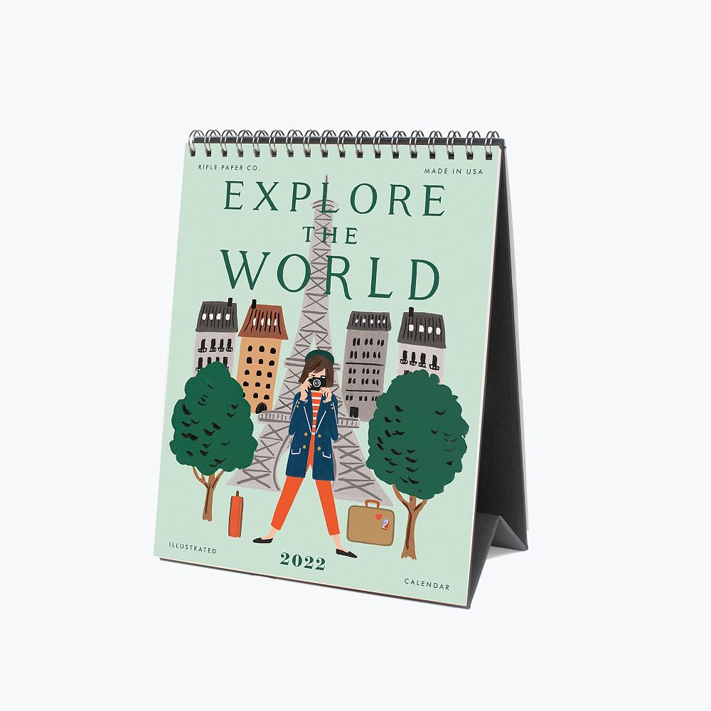 Rifle Paper Co. Explore The World Desk Calendar