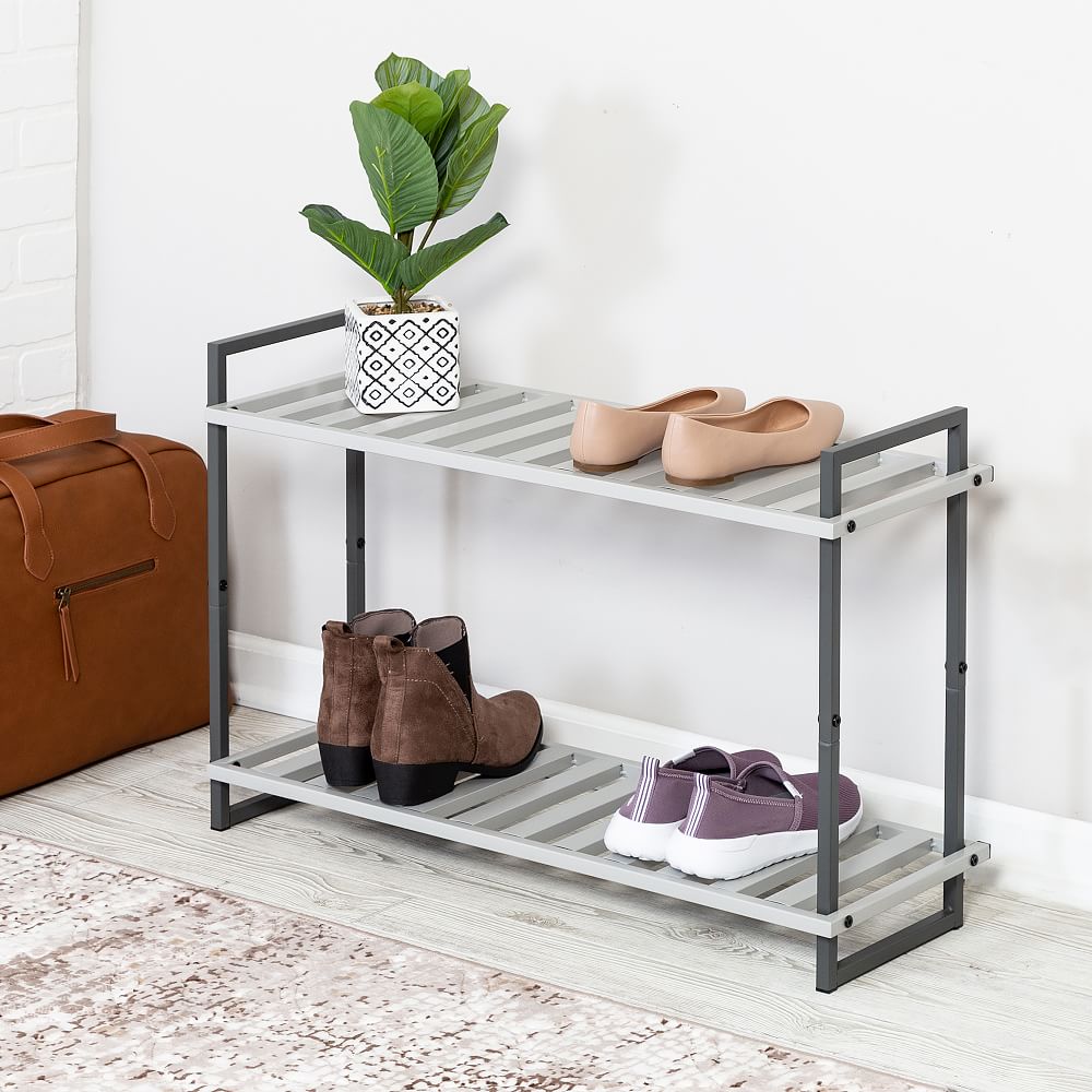 2-Tier Tubular Metal Shoe Rack&#160;
