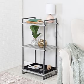 3-Tier Tubular Metal Shelf