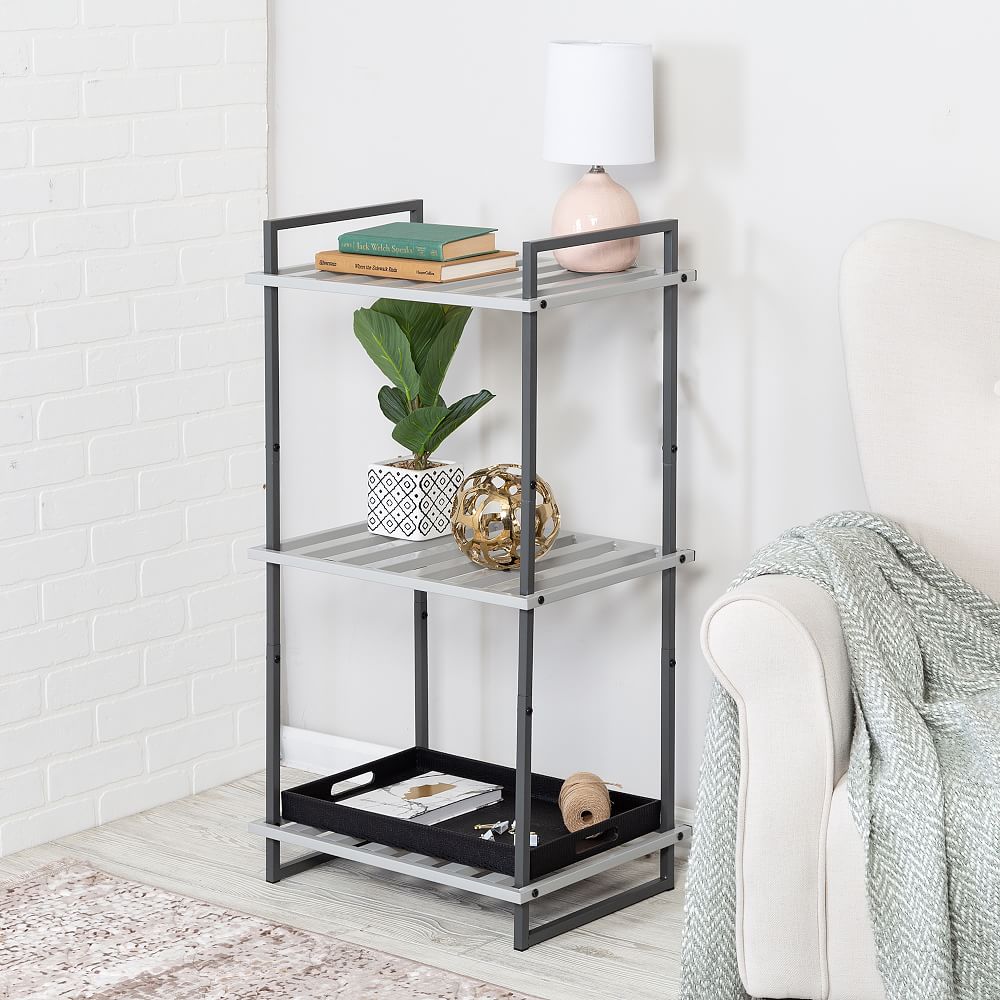 3-Tier Tubular Metal Shelf