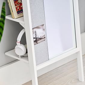 Leaning Pinboard with Mirror