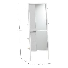 Leaning Pinboard with Mirror