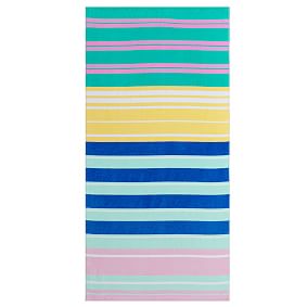 Preppy Stripe Beach Towel UPF 50+