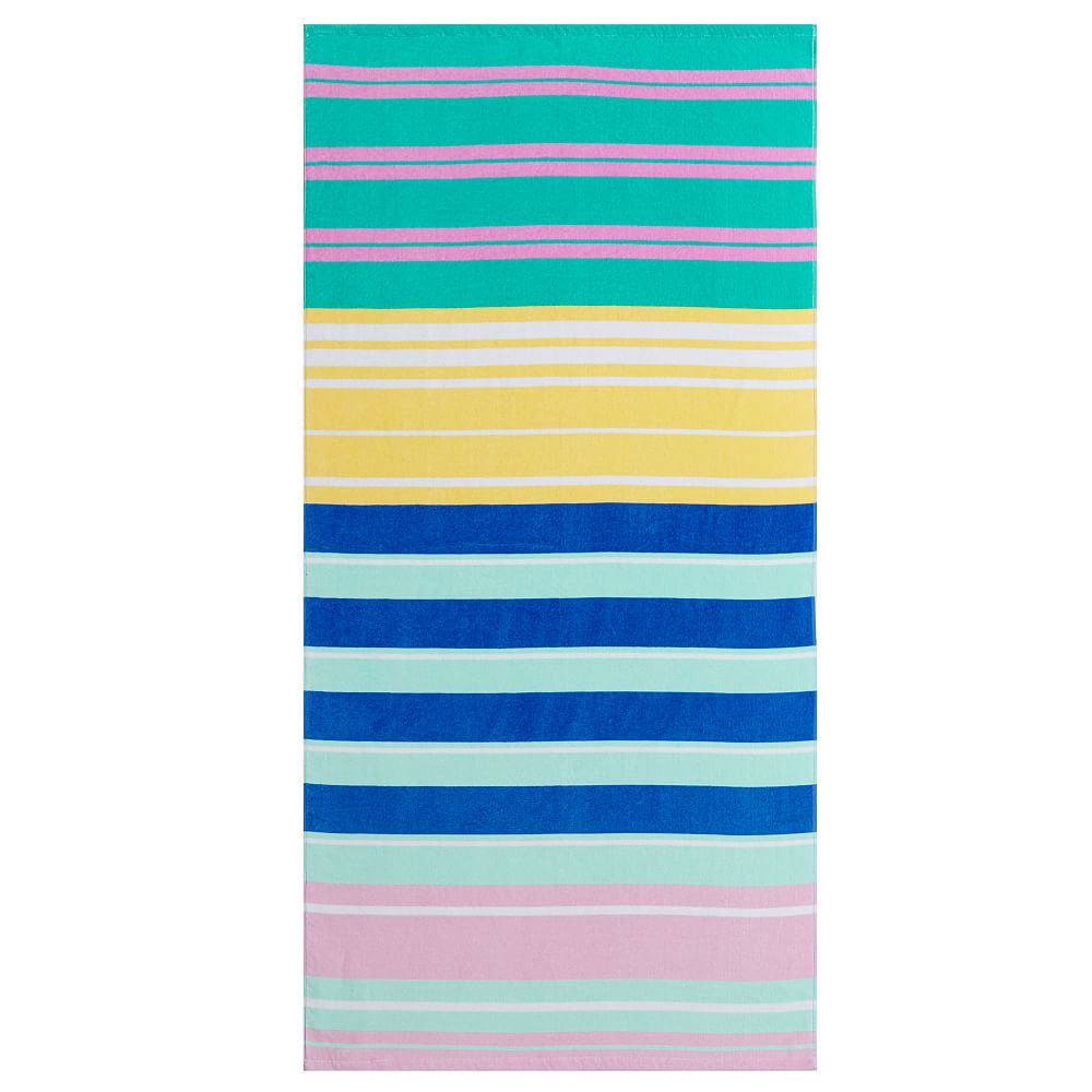 Preppy Stripe Beach Towel UPF 50+