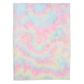 Tie Dye Faux-Fur Throw