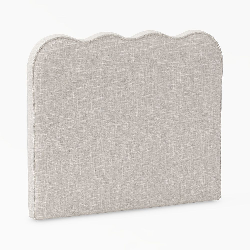 No Nails Millie Piped Wall Mounted Headboard Oatmeal