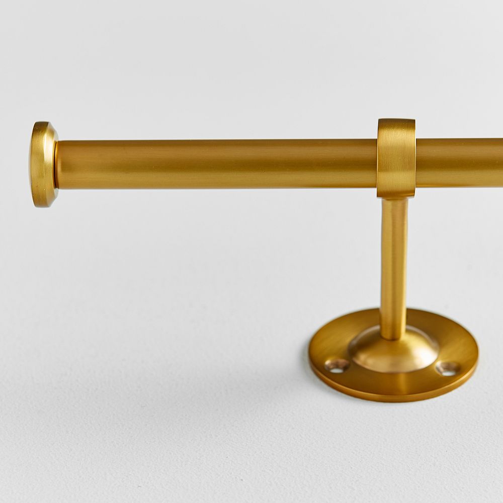 Classic Steel Rod - Brass (Diameter: 1.25"; Width: 60-108")