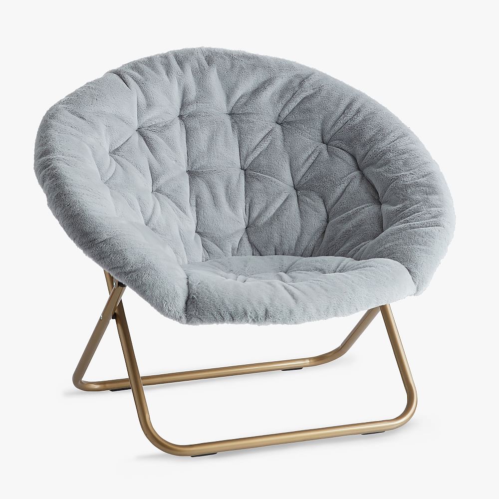 Faux-Fur Quarry Hang-A-Round Chair