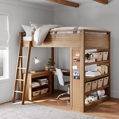 Shop full size low loft bed with desk Online Sale