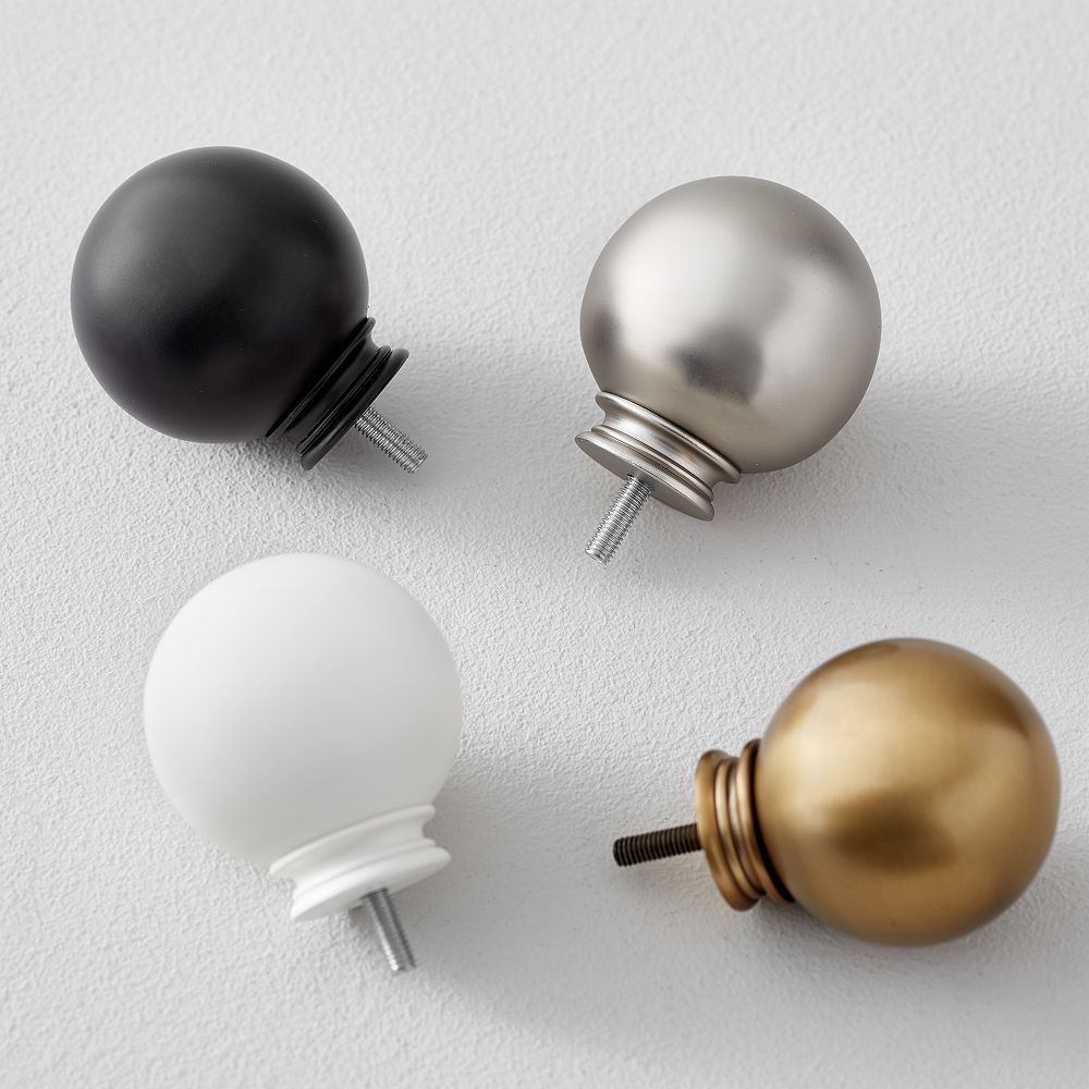 Classic Metal Ball Finials, Set of 2