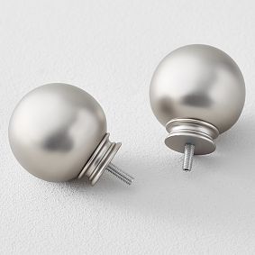 Classic Metal Ball Finials, Set of 2