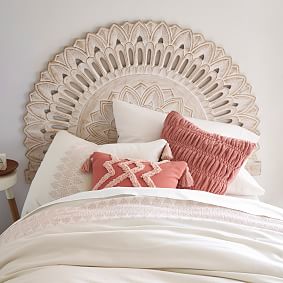 No Nails Mandala Carved Wall Mounted Headboard