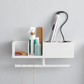 Wood and Acrylic Wall Beauty Storage