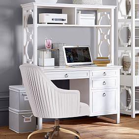 Elsie Single Pedestal Hutch Desk