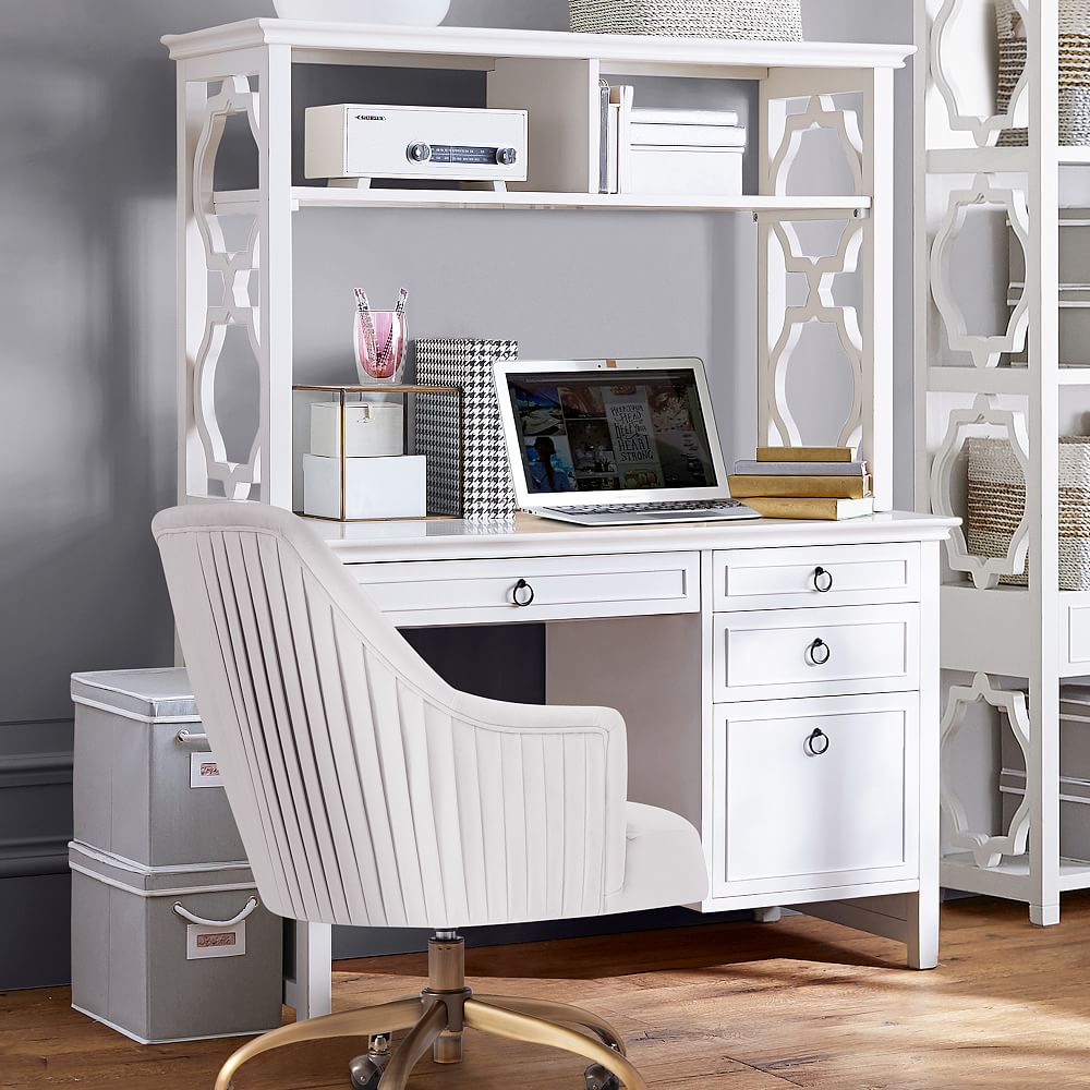 Elsie Single Pedestal Hutch Desk