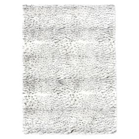 Gray Leopard Faux-Fur Throw