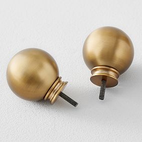 Classic Metal Ball Finials, Set of 2
